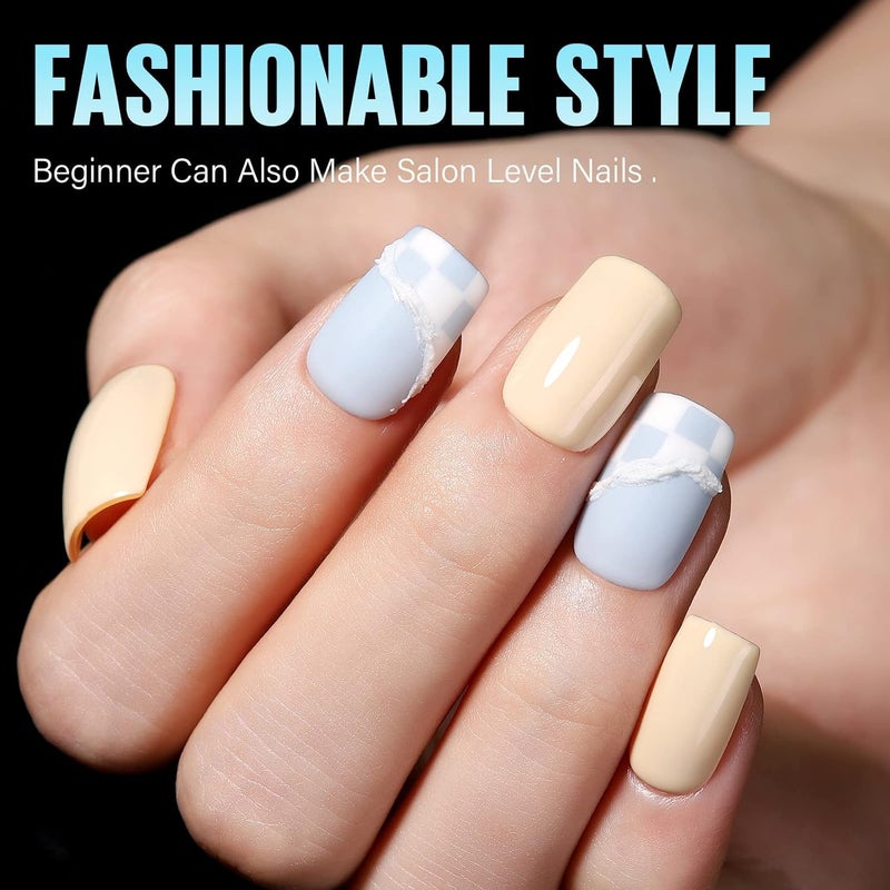 TOMICCA Short Square Nail Tips 240Pcs Pre-buff Full Matte Acrylic Fake Nails, 15 Sizes Full Cover Press on Nail for Extension Manicure Home DIY Nail Art - Image 3